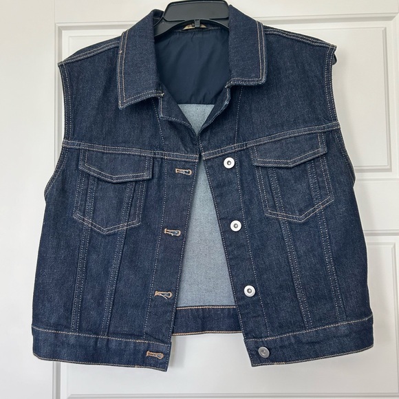 Massimo Dutti blue jean jacket, size large - Picture 1 of 1